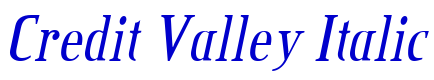 Credit Valley Italic шрифт